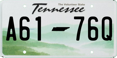TN license plate A6176Q