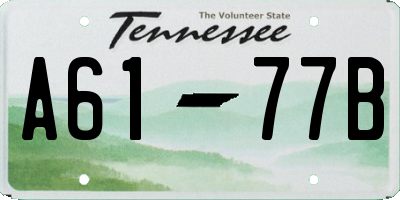 TN license plate A6177B