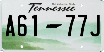 TN license plate A6177J