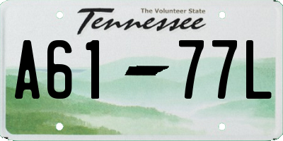 TN license plate A6177L