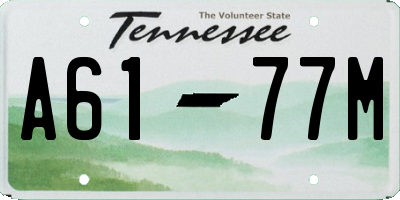 TN license plate A6177M