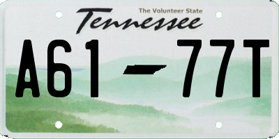 TN license plate A6177T