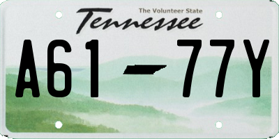 TN license plate A6177Y