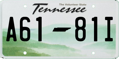 TN license plate A6181I