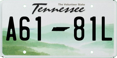 TN license plate A6181L