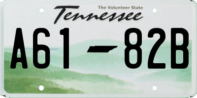 TN license plate A6182B