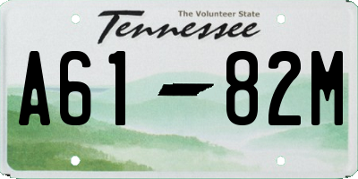 TN license plate A6182M