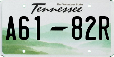 TN license plate A6182R