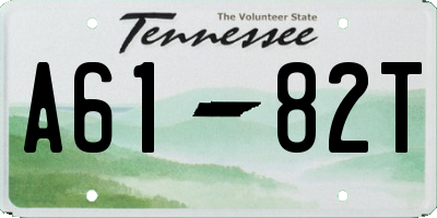 TN license plate A6182T