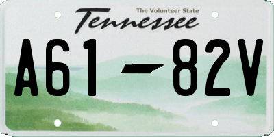 TN license plate A6182V