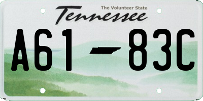 TN license plate A6183C