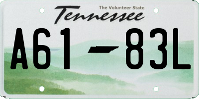 TN license plate A6183L