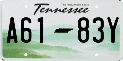 TN license plate A6183Y