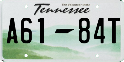 TN license plate A6184T