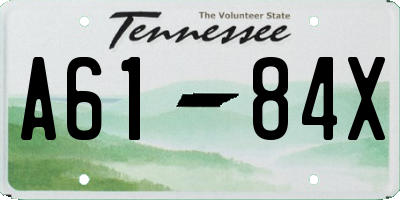 TN license plate A6184X