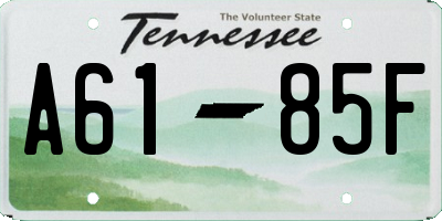 TN license plate A6185F