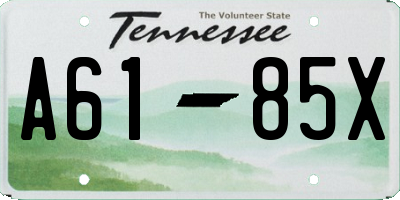 TN license plate A6185X
