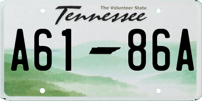 TN license plate A6186A