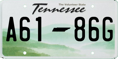TN license plate A6186G