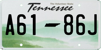 TN license plate A6186J