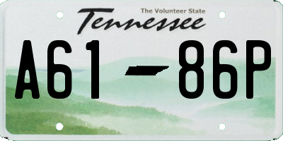 TN license plate A6186P