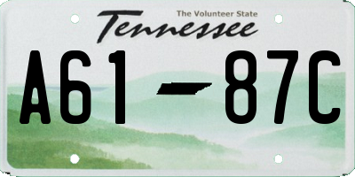 TN license plate A6187C