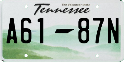 TN license plate A6187N