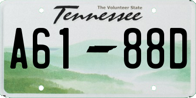 TN license plate A6188D