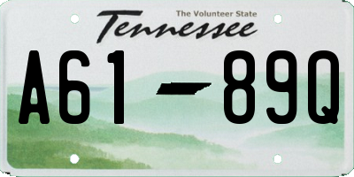 TN license plate A6189Q