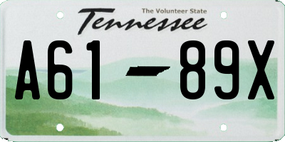 TN license plate A6189X