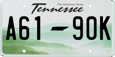 TN license plate A6190K