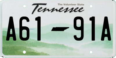 TN license plate A6191A