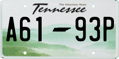 TN license plate A6193P