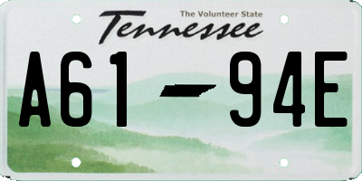 TN license plate A6194E