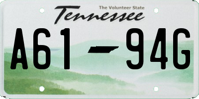 TN license plate A6194G