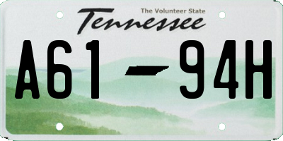 TN license plate A6194H