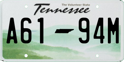 TN license plate A6194M