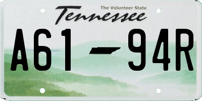TN license plate A6194R