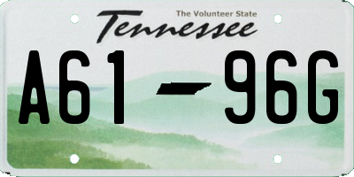 TN license plate A6196G