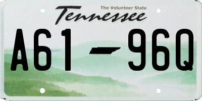 TN license plate A6196Q