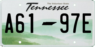 TN license plate A6197E