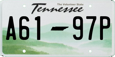 TN license plate A6197P