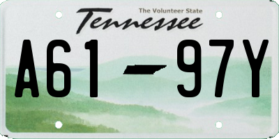TN license plate A6197Y