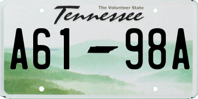 TN license plate A6198A