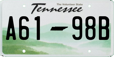 TN license plate A6198B