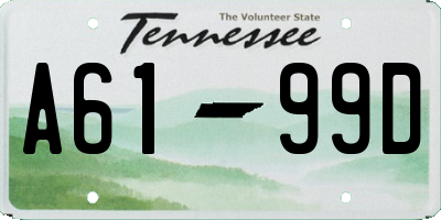 TN license plate A6199D