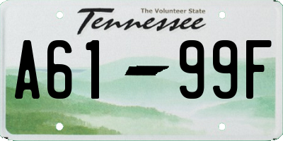 TN license plate A6199F