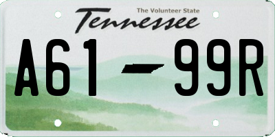 TN license plate A6199R
