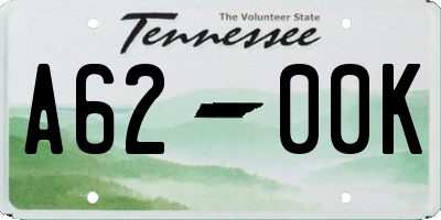 TN license plate A6200K