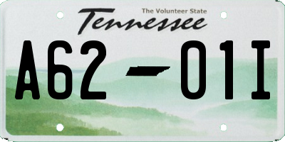 TN license plate A6201I